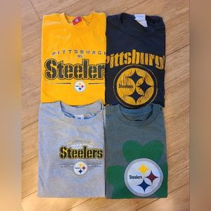 Set of 4 Pittsburgh Steelers T-Shirts, 2XL